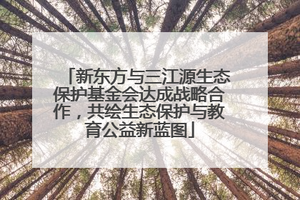 新东方与三江源生态保护基金会达成战略合作，共绘生态保护与教育公益新蓝图
