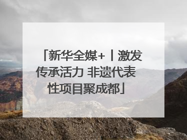 新华全媒+丨激发传承活力 非遗代表性项目聚成都
