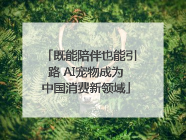既能陪伴也能引路 AI宠物成为中国消费新领域