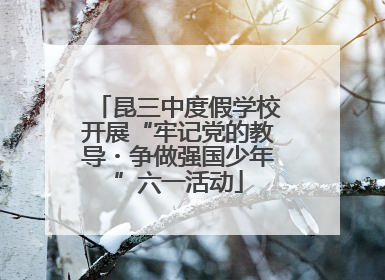 昆三中度假学校开展“牢记党的教导・争做强国少年”六一活动