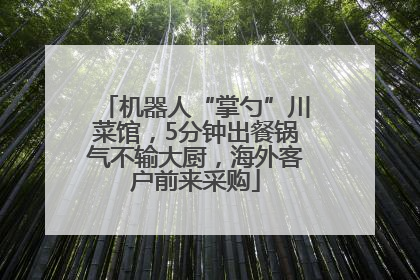 机器人“掌勺”川菜馆，5分钟出餐锅气不输大厨，海外客户前来采购