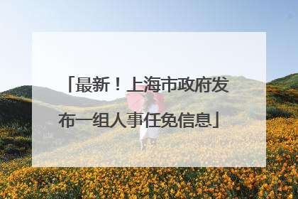 最新！上海市政府发布一组人事任免信息