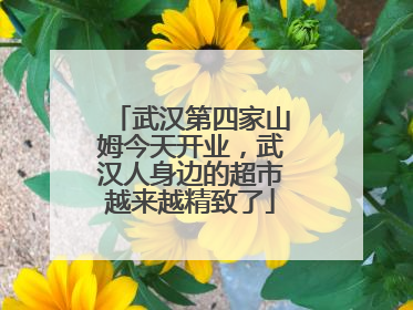 武汉第四家山姆今天开业，武汉人身边的超市越来越精致了