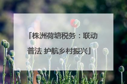 株洲荷塘税务：联动普法 护航乡村振兴