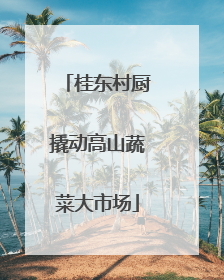 桂东村厨撬动高山蔬菜大市场
