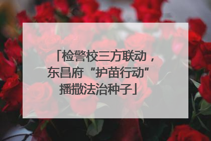检警校三方联动，东昌府“护苗行动”播撒法治种子