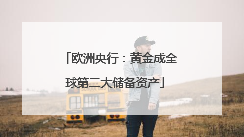欧洲央行：黄金成全球第二大储备资产