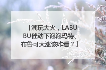 潮玩大火，LABUBU催动下泡泡玛特、布鲁可大涨该咋看？