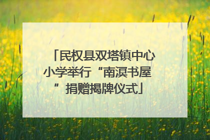 民权县双塔镇中心小学举行“南溟书屋”捐赠揭牌仪式