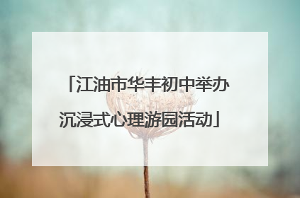 江油市华丰初中举办沉浸式心理游园活动