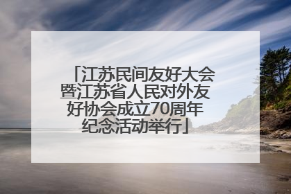 江苏民间友好大会暨江苏省人民对外友好协会成立70周年纪念活动举行
