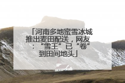 河南多地蜜雪冰城推出麦田配送，网友：“雪王”已“卷”到田间地头