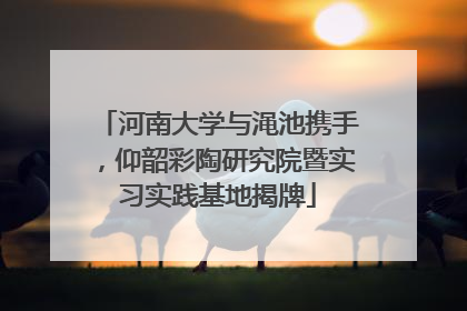 河南大学与渑池携手，仰韶彩陶研究院暨实习实践基地揭牌