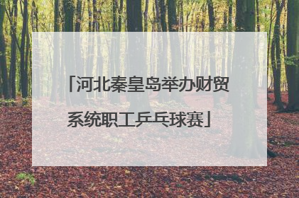 河北秦皇岛举办财贸系统职工乒乓球赛