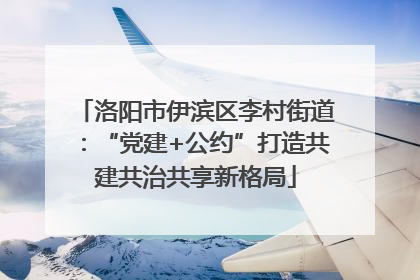 洛阳市伊滨区李村街道：“党建+公约”打造共建共治共享新格局