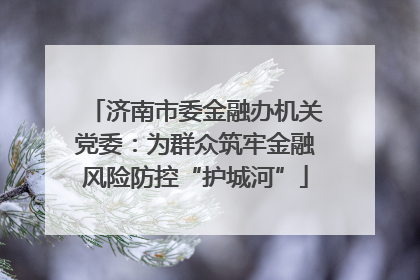济南市委金融办机关党委：为群众筑牢金融风险防控“护城河”