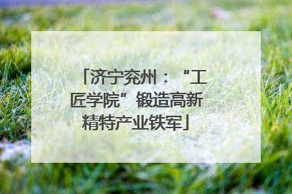 济宁兖州：“工匠学院”锻造高新精特产业铁军