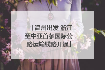 温州出发 浙江至中亚首条国际公路运输线路开通
