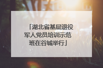 湖北省基层退役军人党员培训示范班在谷城举行