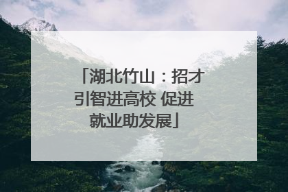 湖北竹山：招才引智进高校 促进就业助发展