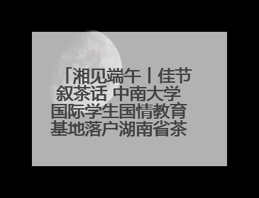 湘见端午丨佳节叙茶话 中南大学国际学生国情教育基地落户湖南省茶叶博物馆