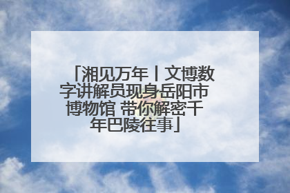湘见万年丨文博数字讲解员现身岳阳市博物馆 带你解密千年巴陵往事