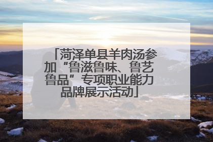 菏泽单县羊肉汤参加“鲁滋鲁味、鲁艺鲁品”专项职业能力品牌展示活动