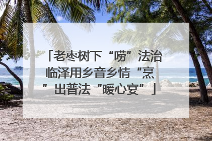 老枣树下“唠”法治 临泽用乡音乡情“烹”出普法“暖心宴”
