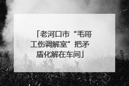 老河口市“毛哥工伤调解室”把矛盾化解在车间