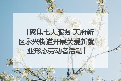 聚焦七大服务 天府新区永兴街道开展关爱新就业形态劳动者活动