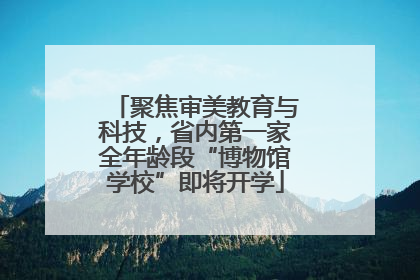 聚焦审美教育与科技，省内第一家全年龄段“博物馆学校”即将开学