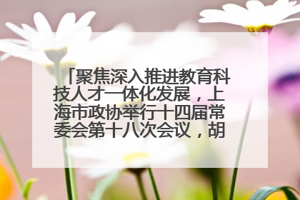 聚焦深入推进教育科技人才一体化发展，上海市政协举行十四届常委会第十八次会议，胡文容出席并讲话