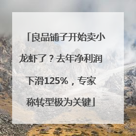 良品铺子开始卖小龙虾了？去年净利润下滑125%，专家称转型极为关键