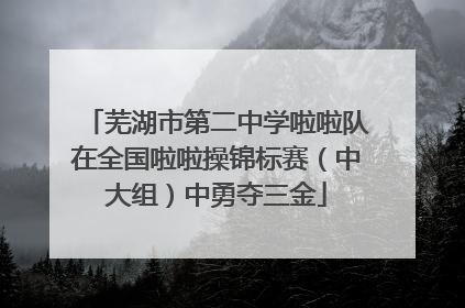 芜湖市第二中学啦啦队在全国啦啦操锦标赛（中大组）中勇夺三金