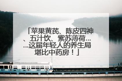 苹果黄芪、陈皮四神、五汁饮、紫苏薄荷……这届年轻人的养生局堪比中药房！