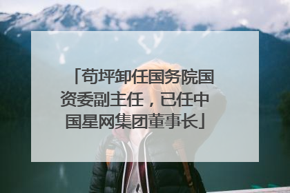 苟坪卸任国务院国资委副主任，已任中国星网集团董事长