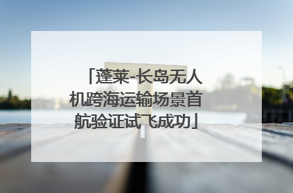 蓬莱-长岛无人机跨海运输场景首航验证试飞成功