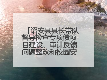 诏安县县长带队督导检查专项债项目建设、审计反馈问题整改和校园安全工作