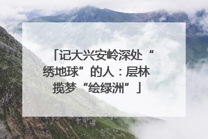 记大兴安岭深处“绣地球”的人：层林揽梦“绘绿洲”