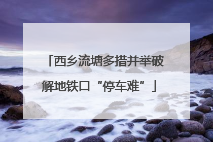 西乡流塘多措并举破解地铁口“停车难”