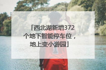 西北湖新增372个地下智能停车位，地上变小游园