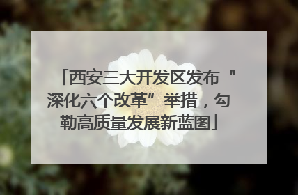 西安三大开发区发布“深化六个改革”举措，勾勒高质量发展新蓝图