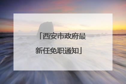 西安市政府最新任免职通知