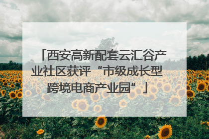 西安高新配套云汇谷产业社区获评“市级成长型跨境电商产业园”