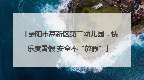 襄阳市高新区第二幼儿园：快乐度暑假 安全不“放假”
