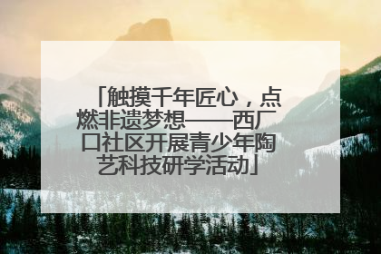触摸千年匠心，点燃非遗梦想——西厂口社区开展青少年陶艺科技研学活动