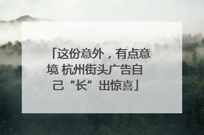这份意外，有点意境 杭州街头广告自己“长”出惊喜