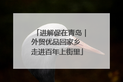 进解促在青岛｜外贸优品回家乡 走进百年上街里