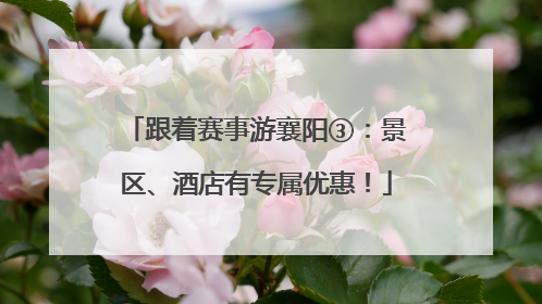 跟着赛事游襄阳③：景区、酒店有专属优惠！