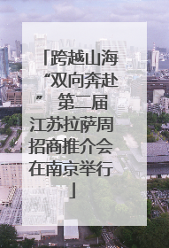 跨越山海“双向奔赴” 第二届江苏拉萨周招商推介会在南京举行